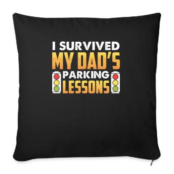 Driving School Driving Instructor - Sofa pillowcase 17,3'' x 17,3'' (45 x 45 cm) - black - Front