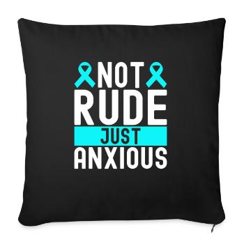 Anxiety disorder Anxiety disorder - Sofa pillowcase 17,3'' x 17,3'' (45 x 45 cm) - black - Front