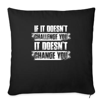 Challenge you Bodybuilding Bodybuilder Gym - Sofa pillowcase 17,3'' x 17,3'' (45 x 45 cm) - black - Front