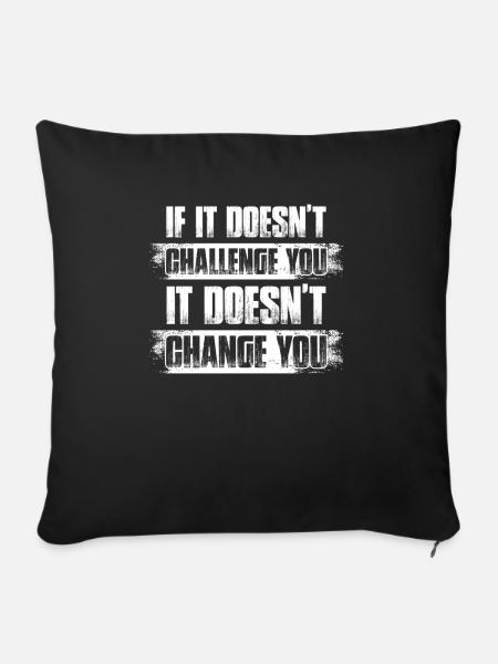 Challenge you Bodybuilding Bodybuilder Gym - Sofakissenbezug 45 x 45 cm - Schwarz