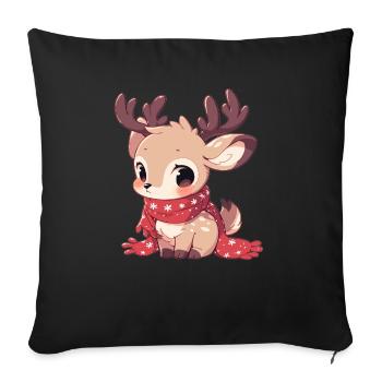 Renne Renne - Housse de coussin décorative 45 x 45 cm - noir - Devant