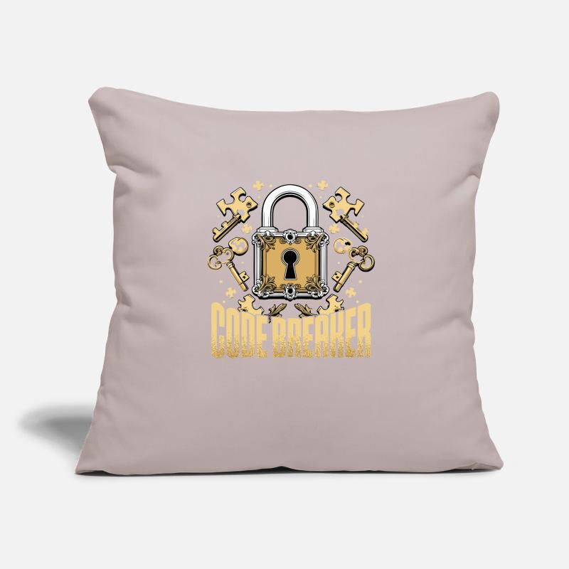 Décrypteur de code de salle d’évasion Housse de coussin décorative 45 x 45 cm