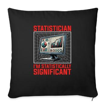 Statistician I'm Statistically Mathematicians - Sofa pillowcase 17,3'' x 17,3'' (45 x 45 cm) - black - Front