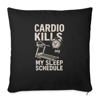 Morning Gym Regelmäßige Frühe Trainingsdisziplin - Sofakissenbezug 45 x 45 cm - Schwarz - Vorne