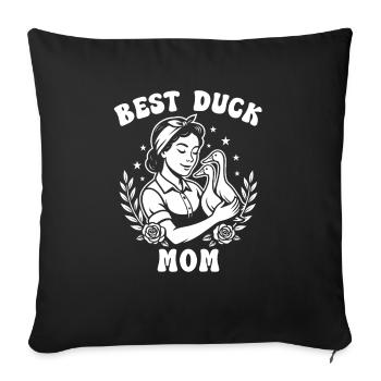Best Runner Duck Mom - Runner Duck Breeder - Sofa pillowcase 17,3'' x 17,3'' (45 x 45 cm) - black - Front