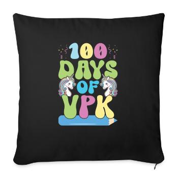 100 jours Vpk - Housse de coussin décorative 45 x 45 cm - noir - Devant