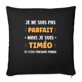 Timo - Housse de coussin décorative 45 x 45 cm - noir - Devant