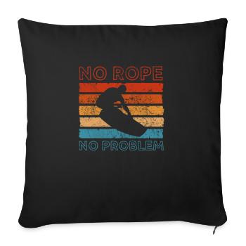 Wakeboard - Housse de coussin décorative 45 x 45 cm - noir - Devant