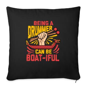 Dragon Boat Boatiful Drummer - Housse de coussin décorative 45 x 45 cm - noir - Devant
