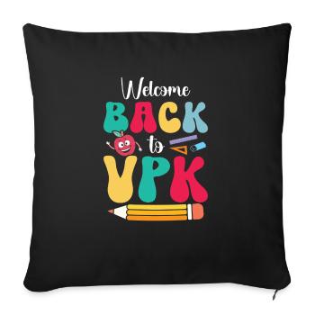 Welcome back to vpk - Sofa pillowcase 17,3'' x 17,3'' (45 x 45 cm) - black - Front