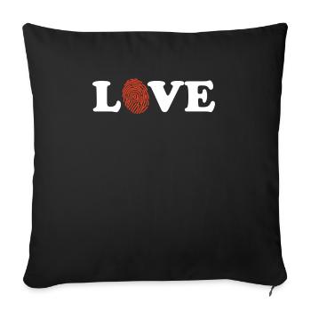 Love Forensics Science Geek Forensic Investigator - Sofa pillowcase 17,3'' x 17,3'' (45 x 45 cm) - black - Front