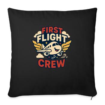 Premier vol Travel Memory Sky - Housse de coussin décorative 45 x 45 cm - noir - Devant