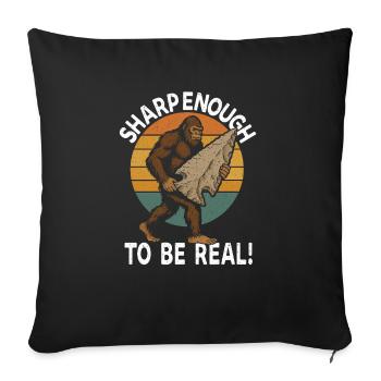 Flint Arrowheads Arrowhead Hunter Bigfoot - Sofa pillowcase 17,3'' x 17,3'' (45 x 45 cm) - black - Front