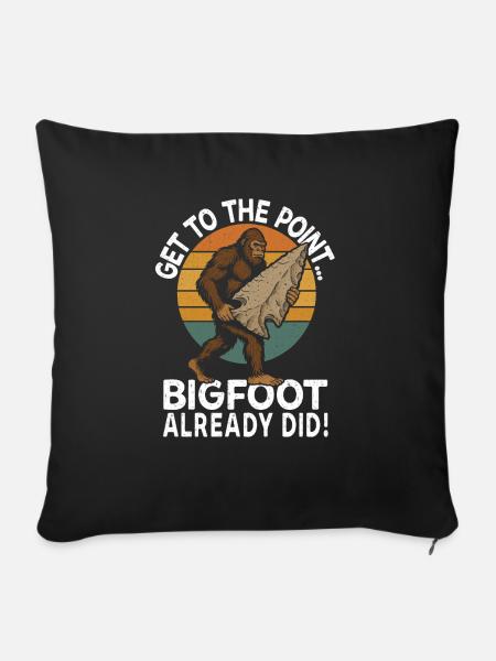 Bigfoot Feuerstein Steinbearbeitung Pfeilspitzen - Sofakissenbezug 45 x 45 cm - Schwarz