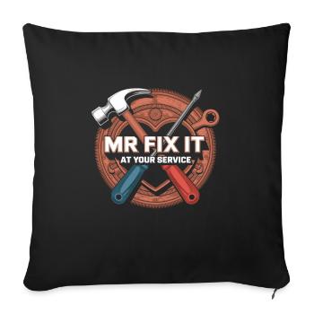 Artisans en action - Housse de coussin décorative 45 x 45 cm - noir - Devant