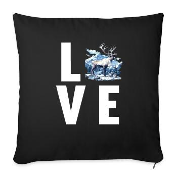 Renne Renne - Housse de coussin décorative 45 x 45 cm - noir - Devant