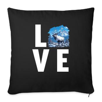 Renne Renne - Housse de coussin décorative 45 x 45 cm - noir - Devant