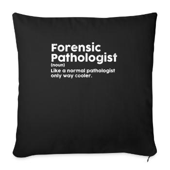 Enquêteur judiciaire Enquêteur de scène de crime - Housse de coussin décorative 45 x 45 cm - noir - Devant