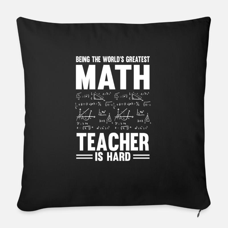 Der Beste Mathelehrer Der Welt Zu Sein Ist Schwer - Sofakissenbezug 45 x 45 cm - Schwarz