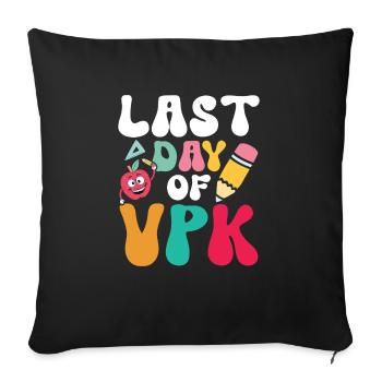 Dernier jour de vpk - Housse de coussin décorative 45 x 45 cm - noir - Devant