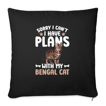 Désolé, je n’arrive pas à faire de plans avec mon - Housse de coussin décorative 45 x 45 cm - noir - Devant