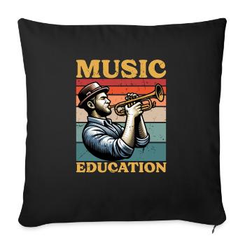 Music Teacher Music Education Educator Musician - Sofa pillowcase 17,3'' x 17,3'' (45 x 45 cm) - black - Front