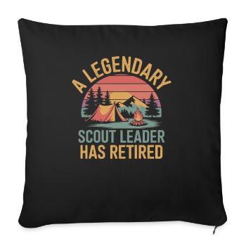 Scout Guide Scout Camping - Sofa pillowcase 17,3'' x 17,3'' (45 x 45 cm) - black - Front
