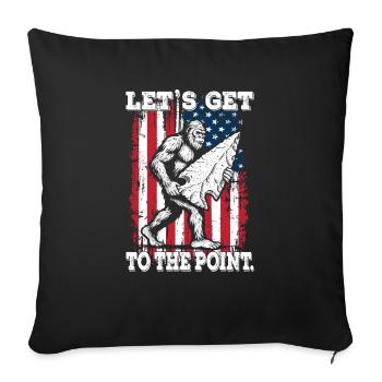 Funny Bigfoot Arrowheads US Flag - Sofa pillowcase 17,3'' x 17,3'' (45 x 45 cm) - black - Front