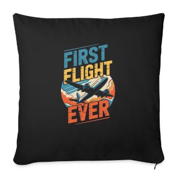 Premier vol Travel Memory Sky - Housse de coussin décorative 45 x 45 cm - noir - Devant