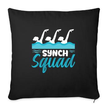 Synch Squad Artistic Swimming Design - Housse de coussin décorative 45 x 45 cm - noir - Devant