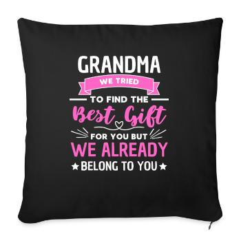 Funny Granny Saying Grandmother Design - Sofa pillowcase 17,3'' x 17,3'' (45 x 45 cm) - black - Front