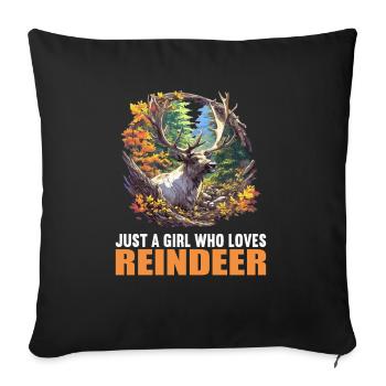 Renne Renne - Housse de coussin décorative 45 x 45 cm - noir - Devant