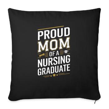 Fière maman de l’aidant - Housse de coussin décorative 45 x 45 cm - noir - Devant