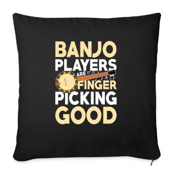 Les joueurs de banjo font de la bonne musique - Housse de coussin décorative 45 x 45 cm - noir - Devant