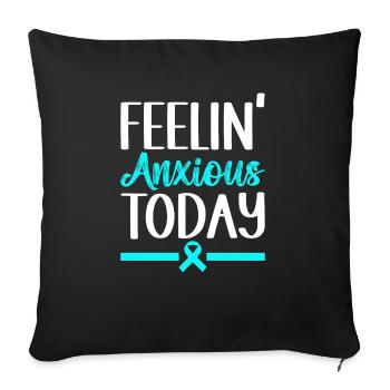Anxiety disorder Anxiety disorder - Sofa pillowcase 17,3'' x 17,3'' (45 x 45 cm) - black - Front