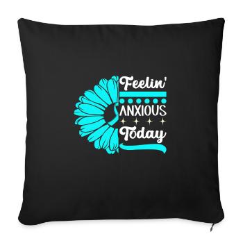 Anxiety disorder Anxiety disorder - Sofa pillowcase 17,3'' x 17,3'' (45 x 45 cm) - black - Front