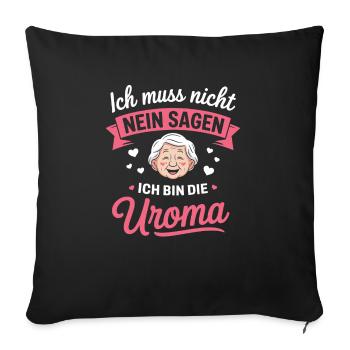 I don't have to say no I'm the great-grandma - Sofa pillowcase 17,3'' x 17,3'' (45 x 45 cm) - black - Front