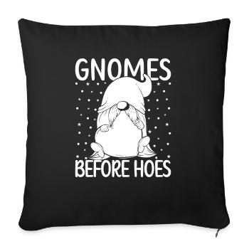Gnome Costume Hommes Gnomes Avant Houes Gnome - Housse de coussin décorative 45 x 45 cm - noir - Devant