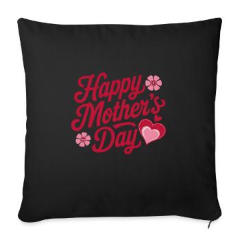 Loving Mother's Day Saying Design - Sofa pillowcase 17,3'' x 17,3'' (45 x 45 cm) - black - Front