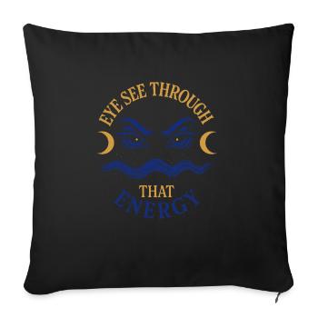 Mauvais Œil Protection Spirituelle Mode Mystique - Housse de coussin décorative 45 x 45 cm - noir - Devant