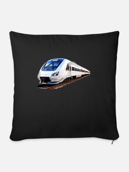 ZUG TRAIN - Sofakissenbezug 45 x 45 cm - Schwarz