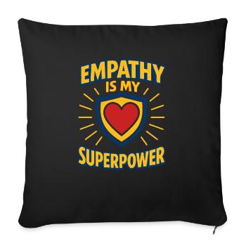 The social worker supports the psychological - Sofa pillowcase 17,3'' x 17,3'' (45 x 45 cm) - black - Front