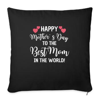 Mom Love Mother's Day Surprise - Sofa pillowcase 17,3'' x 17,3'' (45 x 45 cm) - black - Front