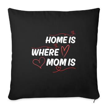 Loving Mom Saying Mom Gift Idea - Sofa pillowcase 17,3'' x 17,3'' (45 x 45 cm) - black - Front