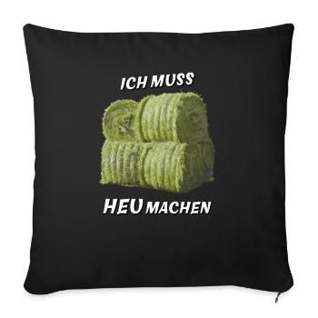 I HAVE TO MAKE HAY - Sofa pillowcase 17,3'' x 17,3'' (45 x 45 cm) - black - Front