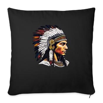 INDIEN - Housse de coussin décorative 45 x 45 cm - noir - Devant