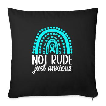 Anxiety disorder Anxiety disorder - Sofa pillowcase 17,3'' x 17,3'' (45 x 45 cm) - black - Front