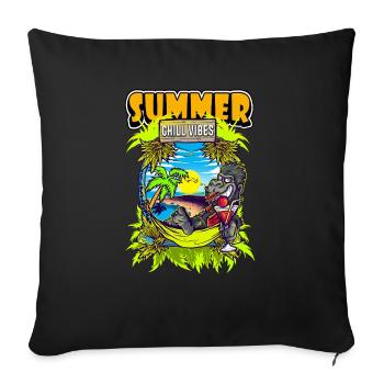 Summer Chill Vibes Gorilla - Sofakissenbezug 45 x 45 cm - Schwarz - Vorne