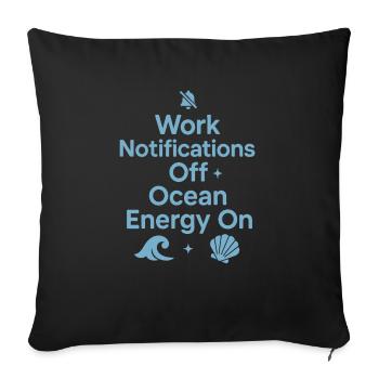 From vacation mode from the Queen Vacation office - Sofa pillowcase 17,3'' x 17,3'' (45 x 45 cm) - black - Front