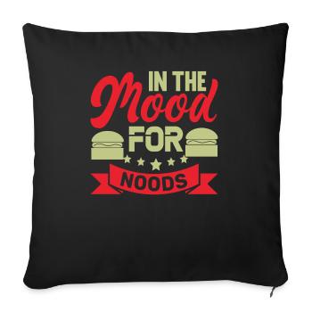 Dans l’ambiance pour Noods Funny Design - Housse de coussin décorative 45 x 45 cm - noir - Devant